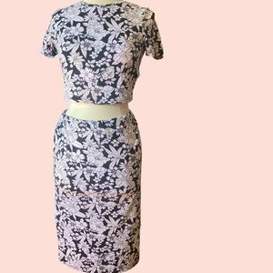 Two Piece Floral Pencil Skirt Set